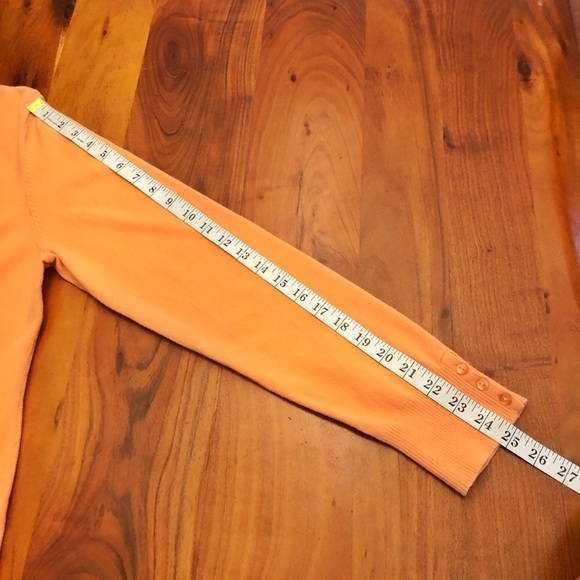 Vintage Jessica Sport Pastel Orange Relaxed Fit Button Down V Neck Cardigan. - Picture 12 of 14